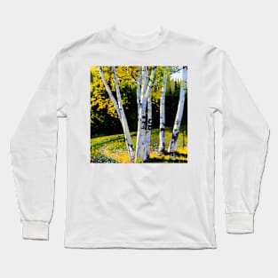 Birch Trees in Autumn Long Sleeve T-Shirt